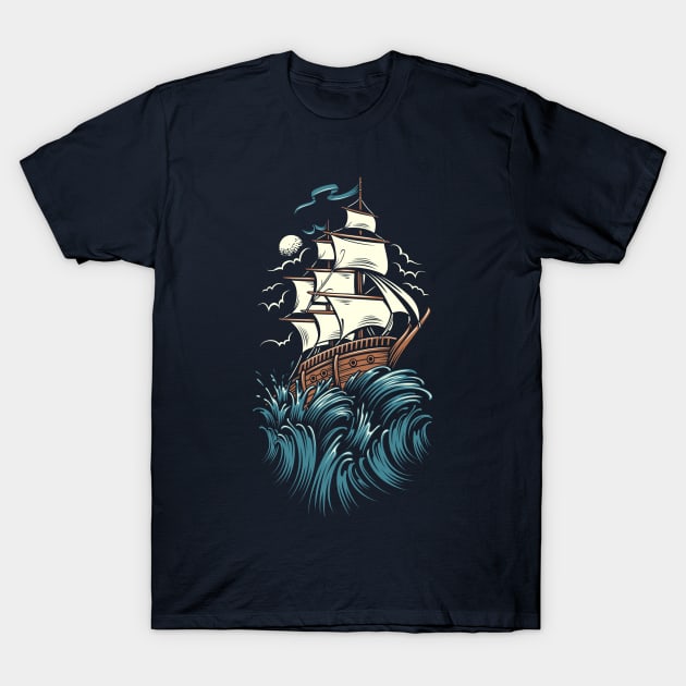 Sailor Gift Ship Sailing lover gift T-Shirt by LutzDEsign